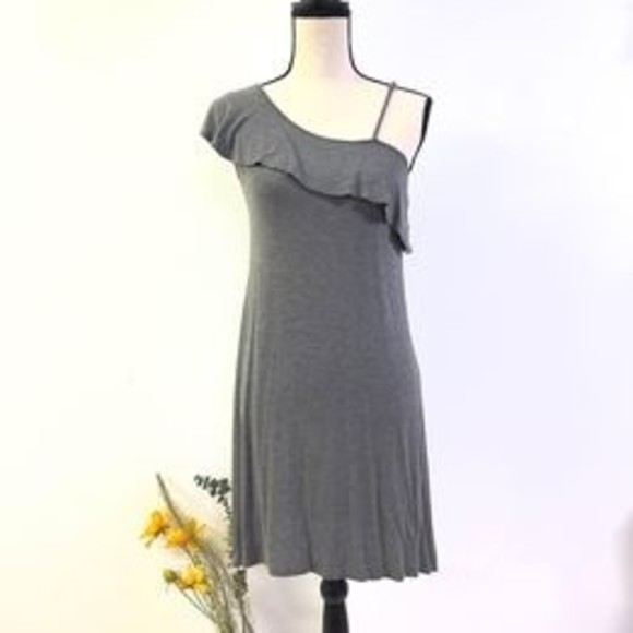 One Shoulder Ruffle Mini Dress size Small - Picture 1 of 5